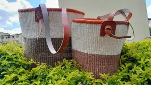Brown White Shopping Baskets