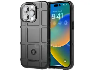 Apple iPhone 14 Pro Max Rugged Shield Anti-Shock Case Black