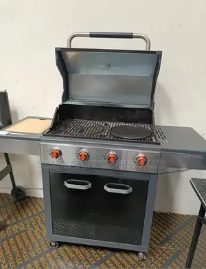 Gas 4 Burner Barbecue Grills With Hot Plate