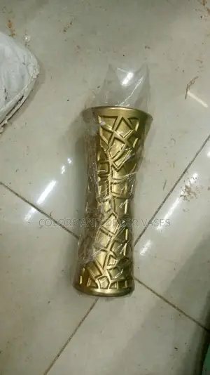 Gold Plastic Vase KSH 800, 30cm Long