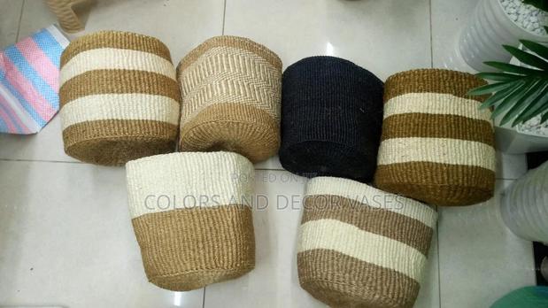 Baskets Size 10 Inches Black, Brown and White - main view