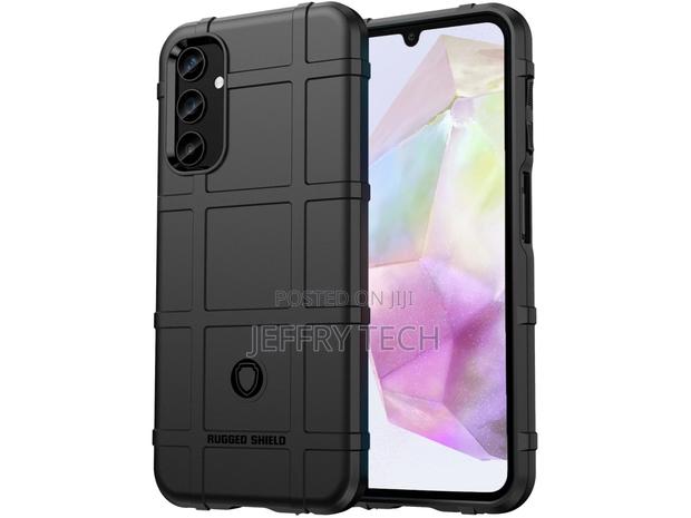 Samsung Galaxy A35 5G Rugged Shield Anti-Shock Case Black - main view