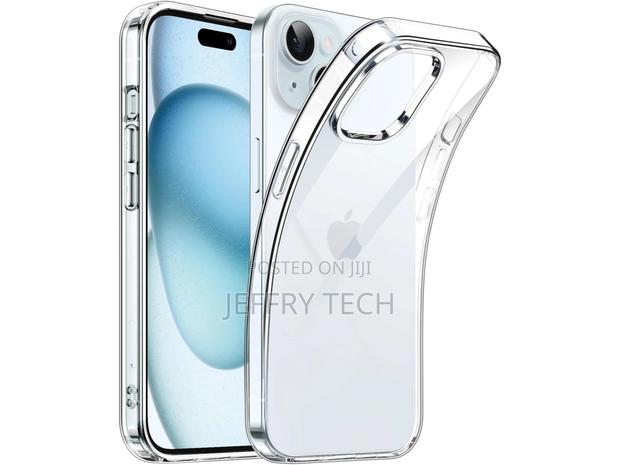 Apple iPhone 15 Rubber Case TPU Clear Case - thumbnail 3