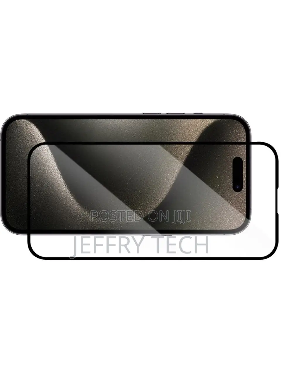 iPhone 15 Pro 100% Full Screen Tempered Glass Screen Protect