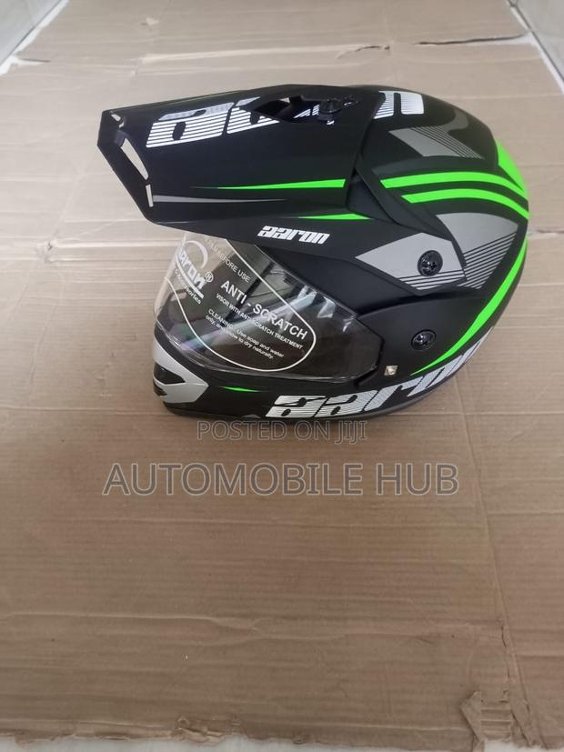 Blue Black Aaron Offroad Riding Helmets - thumbnail 2