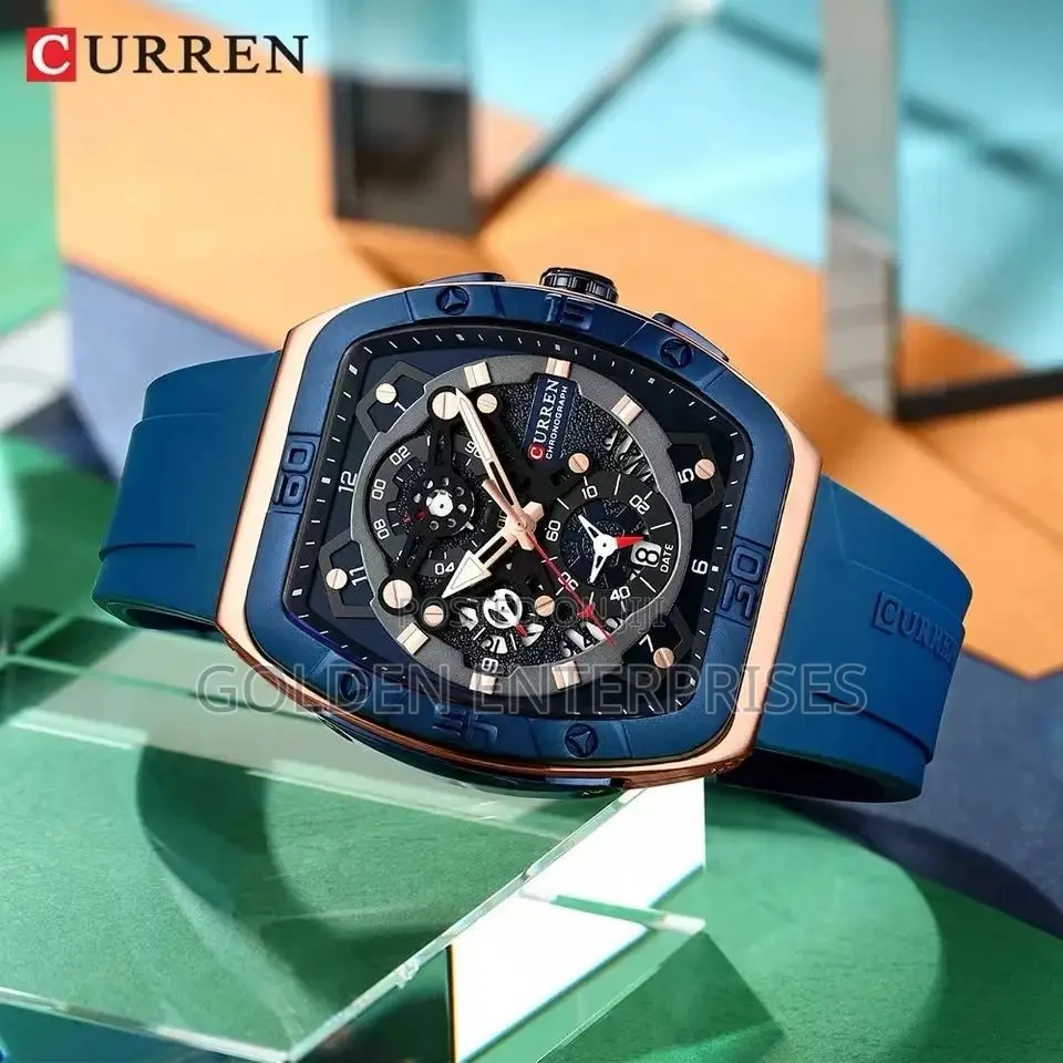 CURREN Chronograph Gents Watch Rubber Strap