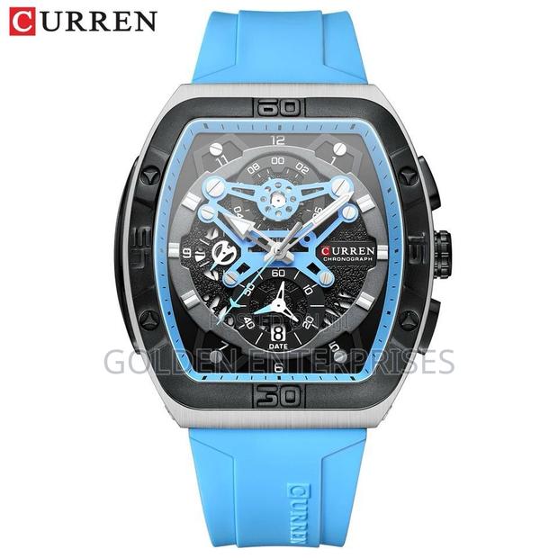 CURREN Chronograph Gents Watch Rubber Strap #8443