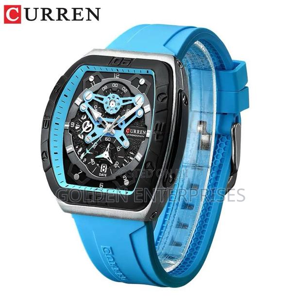 CURREN Chronograph Gents Watch Rubber Strap #8443