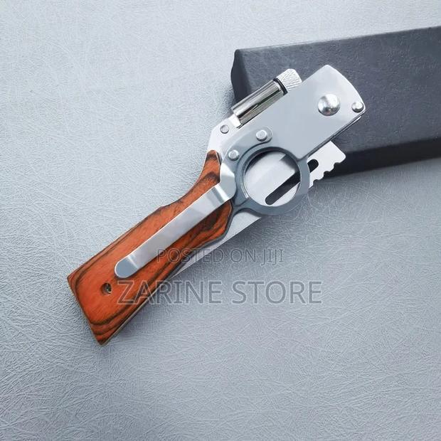 Stainless Steel Foldable Knife With LED Light - main view