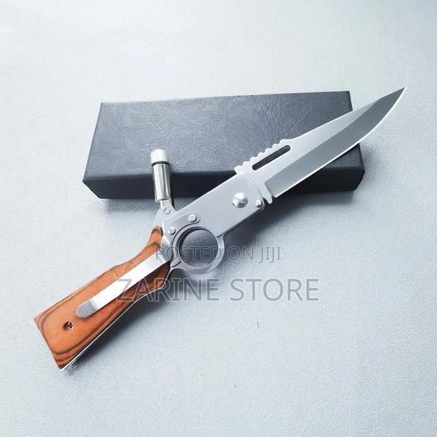 Stainless Steel Foldable Knife With LED Light - thumbnail 3