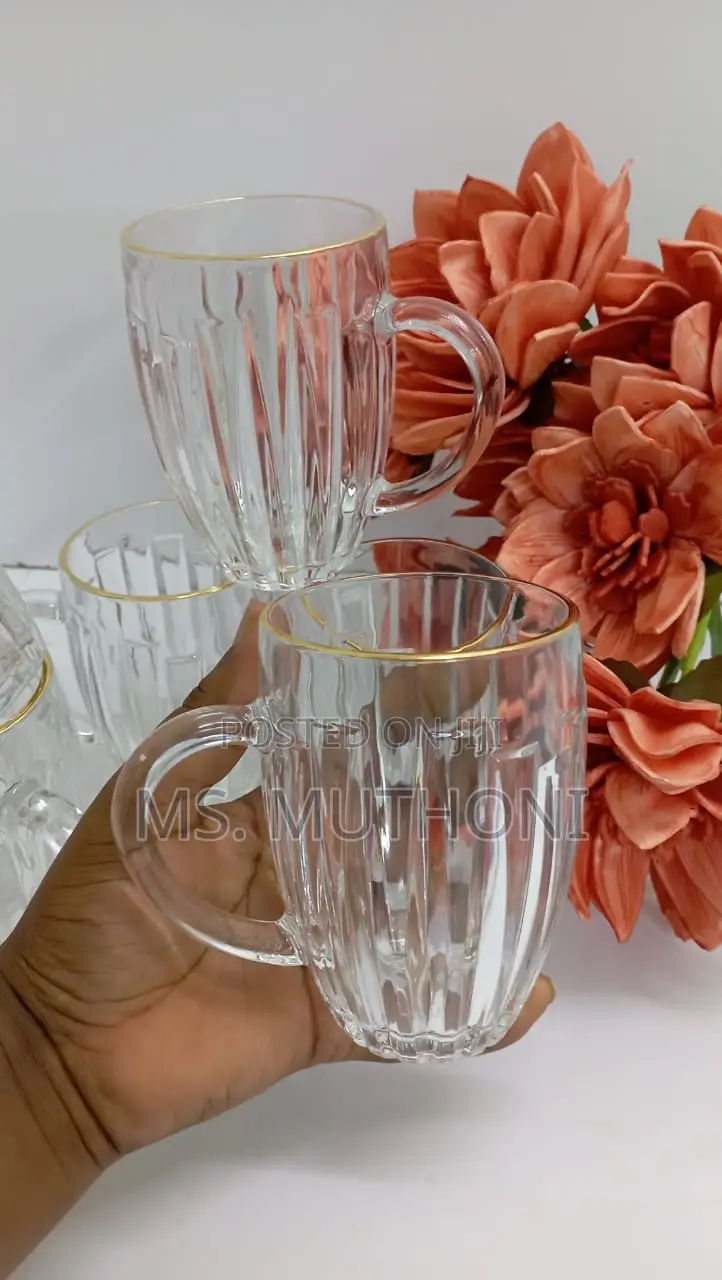 6 Pieces High Quality Borosilicate Water Juice Glasses
