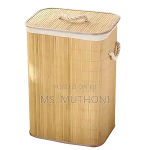 FOLDABLE LARGE CAPACITY Wooden Laundry Basket*