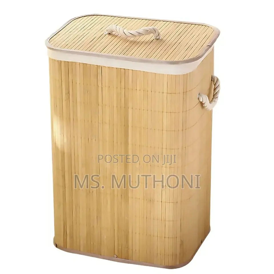 FOLDABLE LARGE CAPACITY Wooden Laundry Basket*