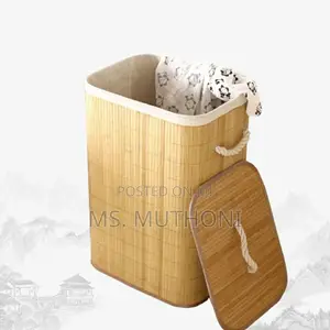 FOLDABLE LARGE CAPACITY Wooden Laundry Basket*