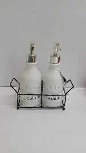 Soap and Lotion Dispenser With Metallic Stand