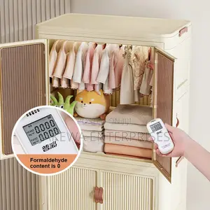 Stackable 3 Level Plastic Portable Wardrobe/Closet.