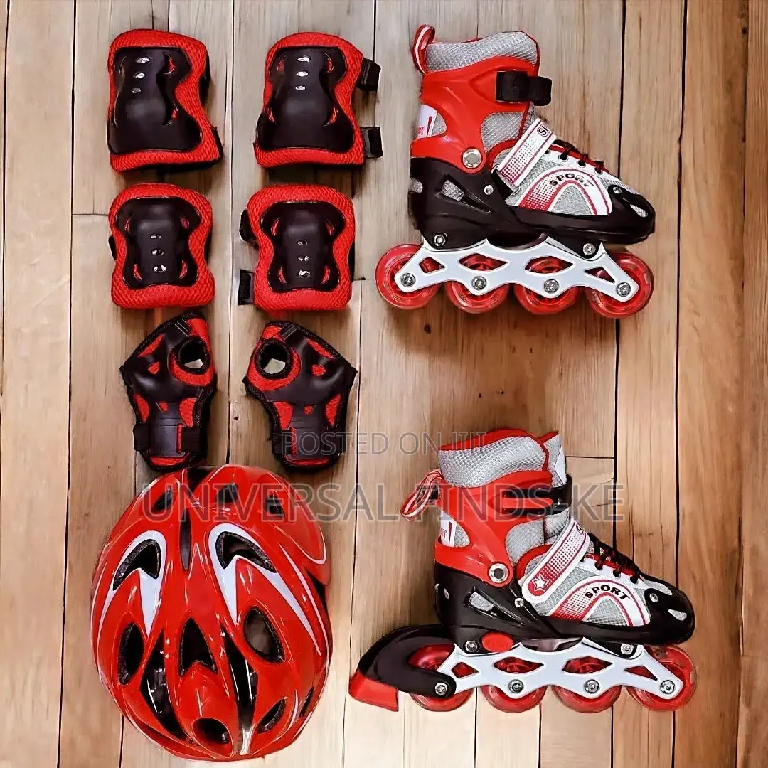 Adjustable Roller Skates With Quality Safety Helmet/Guards