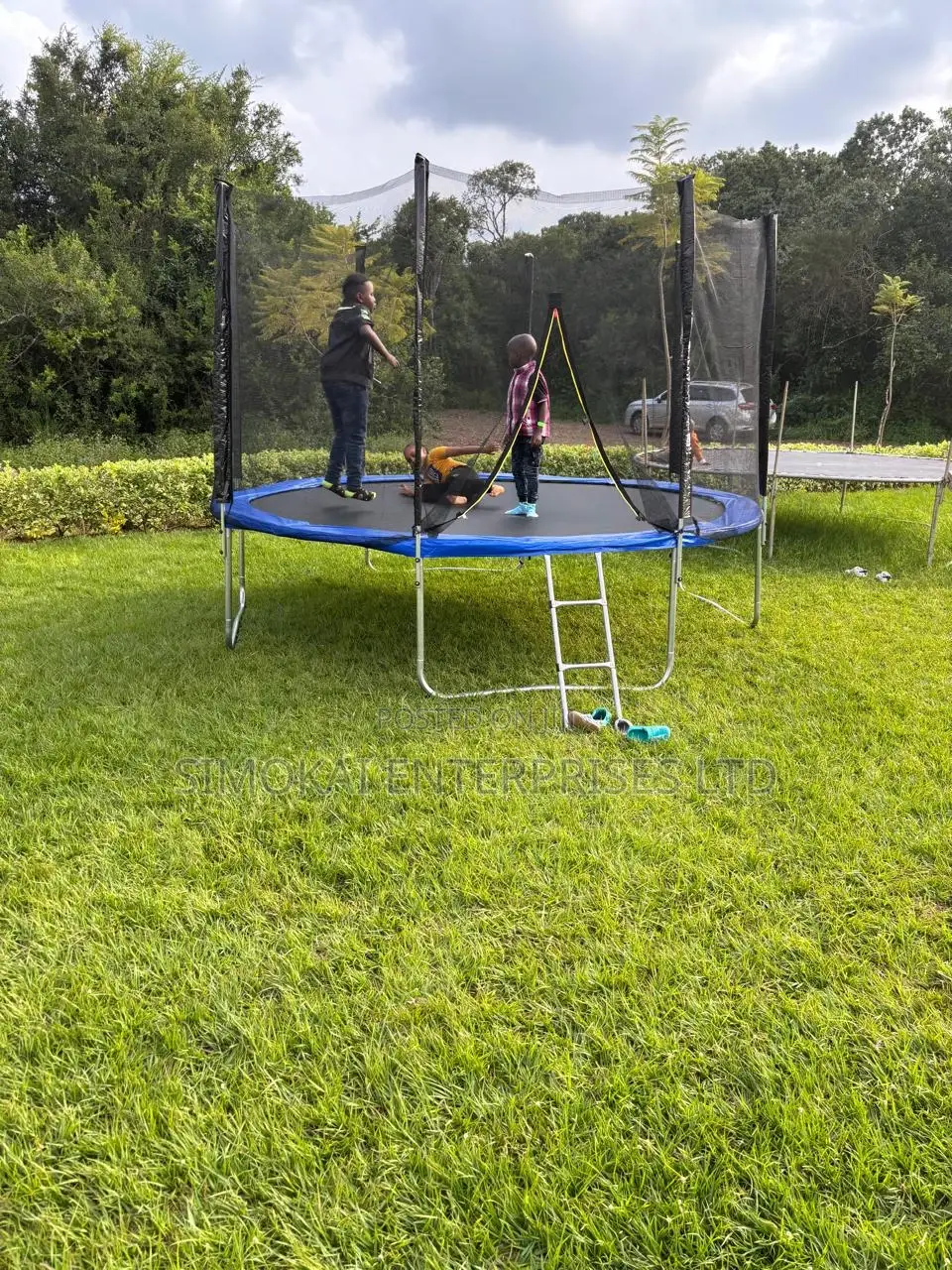 New 12ft All Weather Trampoline With Protection Ladder