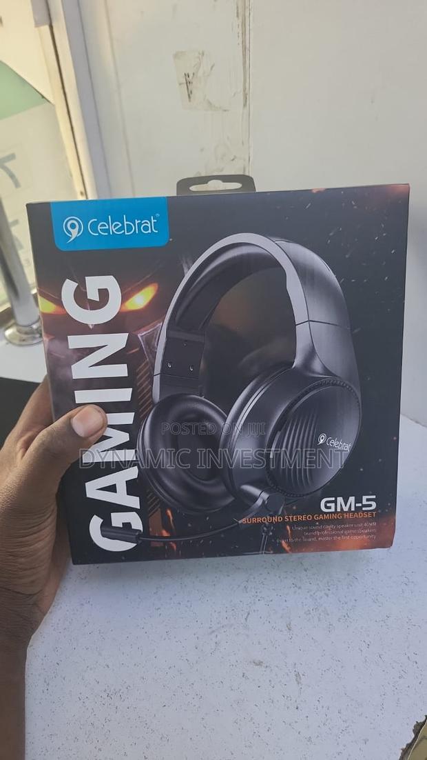 Wired Headphones RGB Lights Gaming Celebrat GM5 Headband