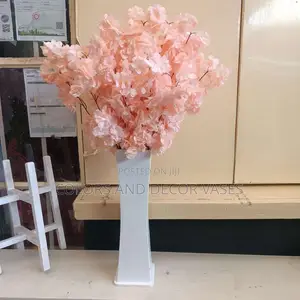 Blossom Flowers With Wooden Vase
