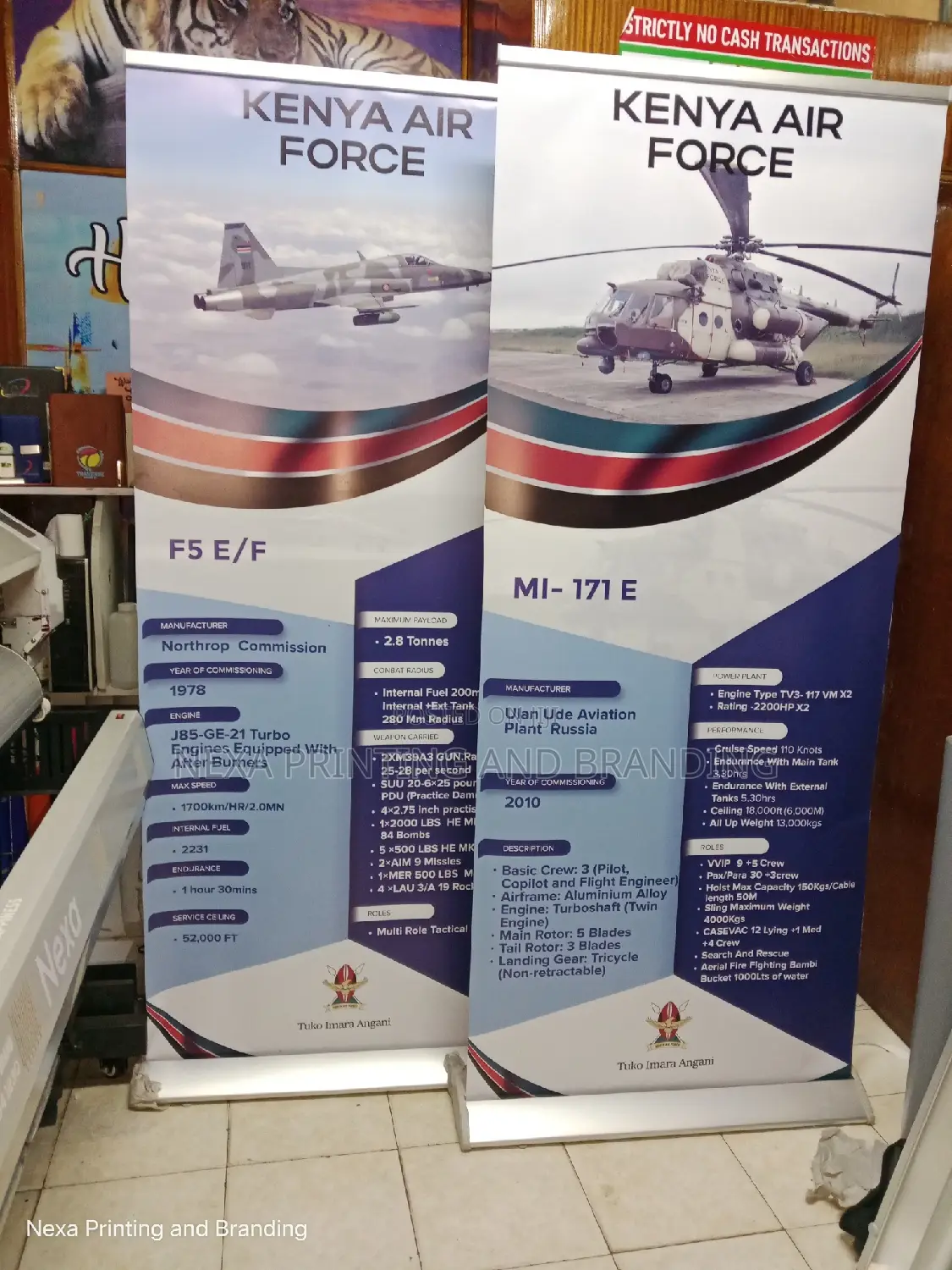0.85M by 2M Printed Satin Broadbase Pull Out Banners
