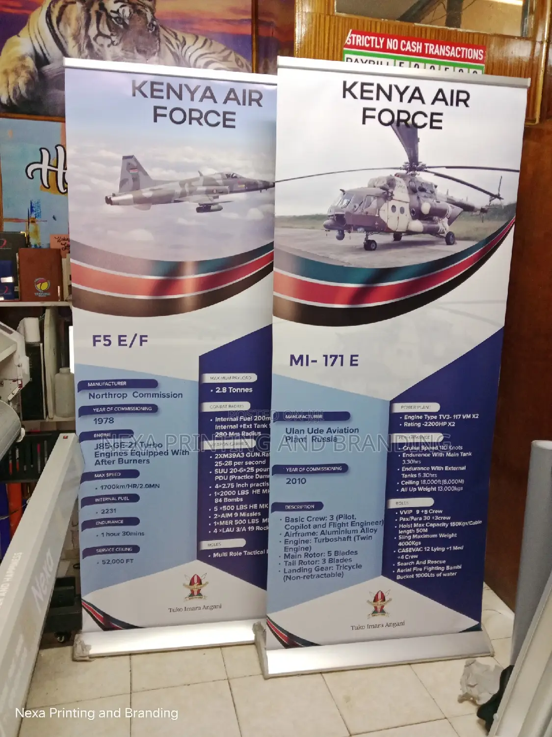 0.85M by 2M Printed Satin Broadbase Pull Out Banners