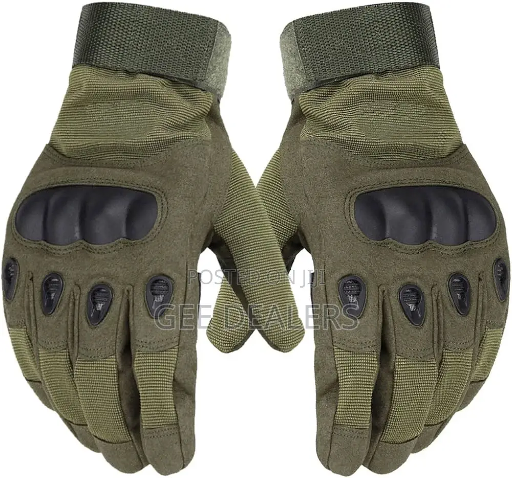 Quality Jungle Green Tactical Gloves>Knuckle Full Gloves
