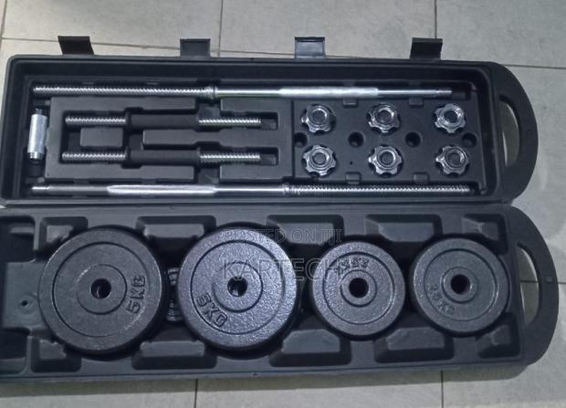 Adjustable 50kg Dumbbells+Portable Briefcase+ Barbell
