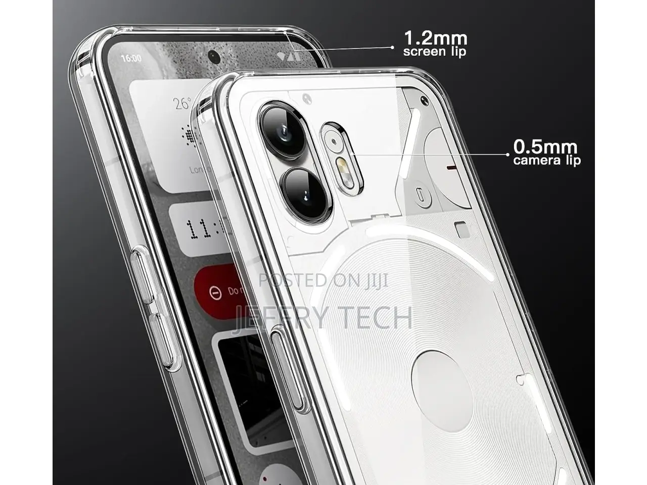 Nothing Phone (2) Rubber Case TPU Clear Case