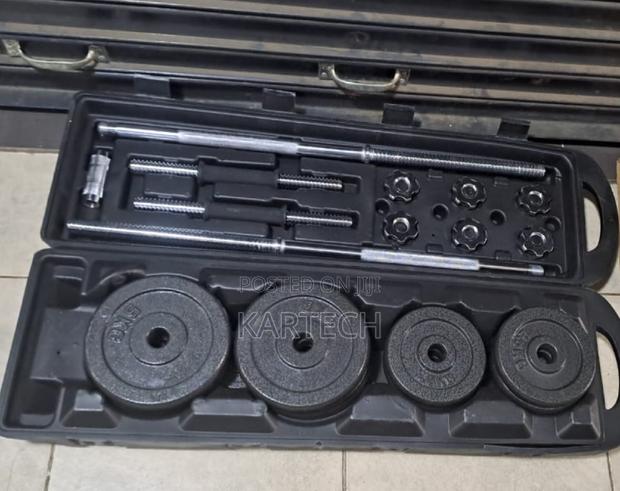 50 Kg Barbell and Adjustable Dumbbell Set