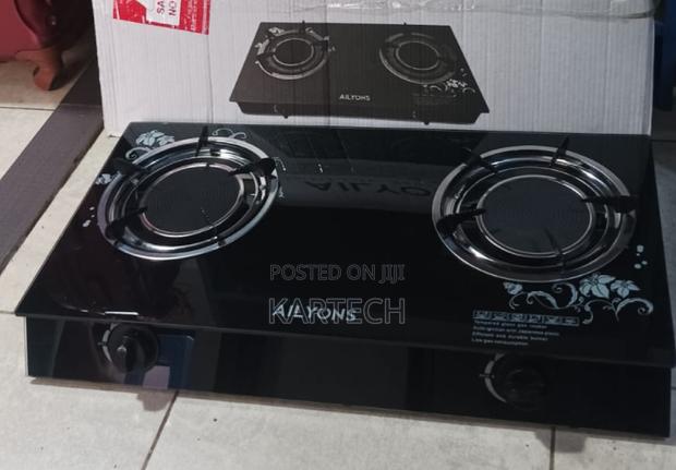 AILYONS Glass Top Infrared Double Burner Gas Stove