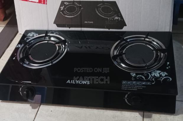 AILYONS Glass Top Infrared Double Burner Gas Cooker
