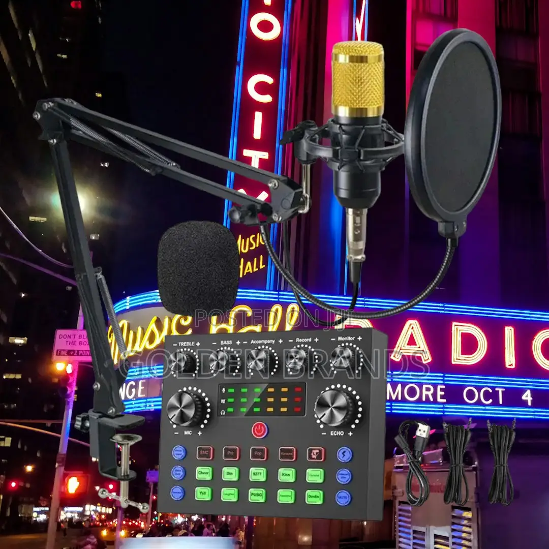 Professional V8 Sound Card, BM Microphone Studio