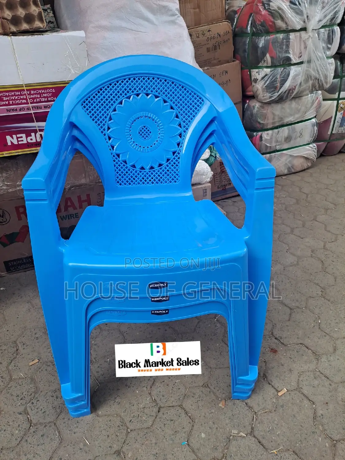 Blue Strong Kenpoly Plastic Chair