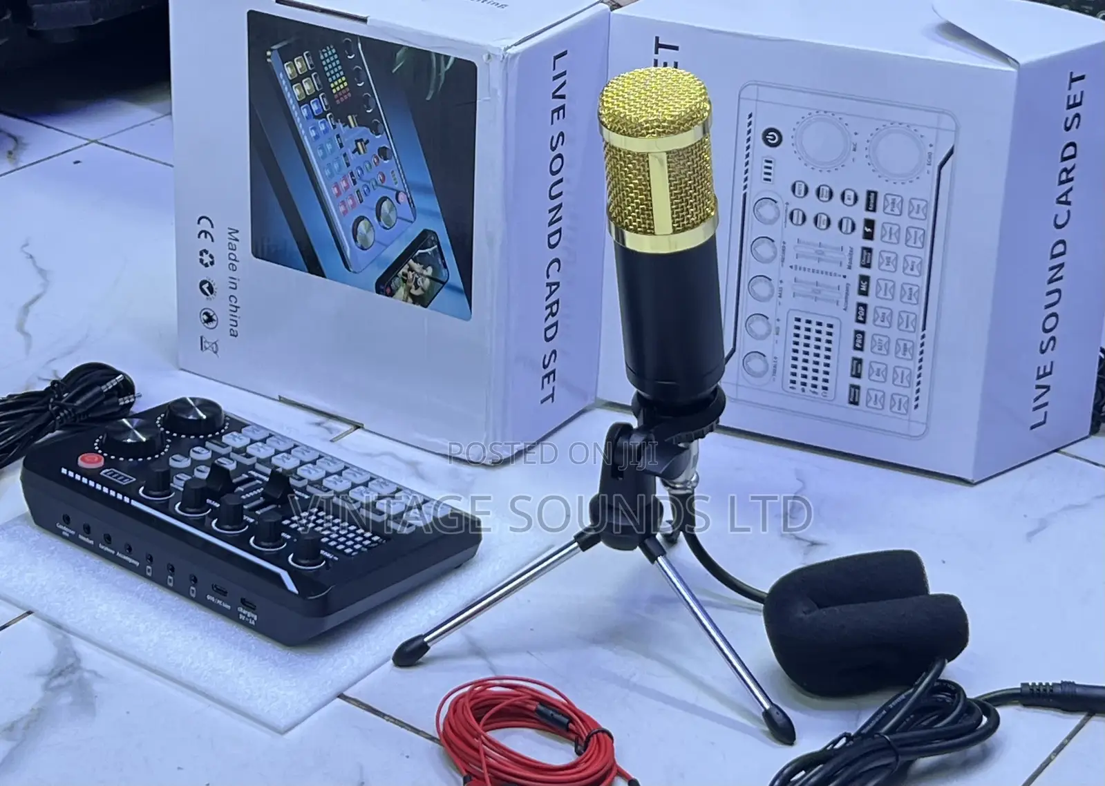 Live Sound Card Set With Streaming Mic and Audio Interface