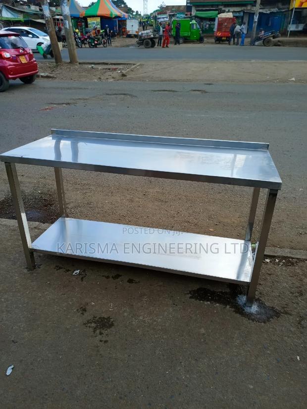 Modern Stainless Steel Work Top Table - main view