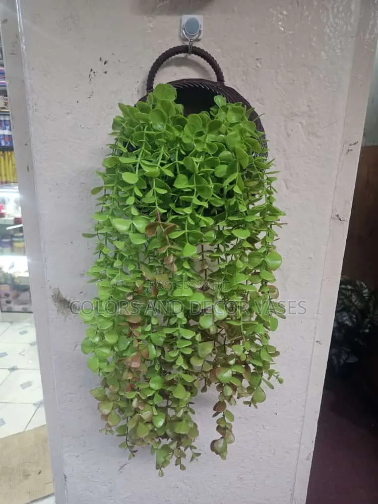 Vase Plastic Vines Artificial