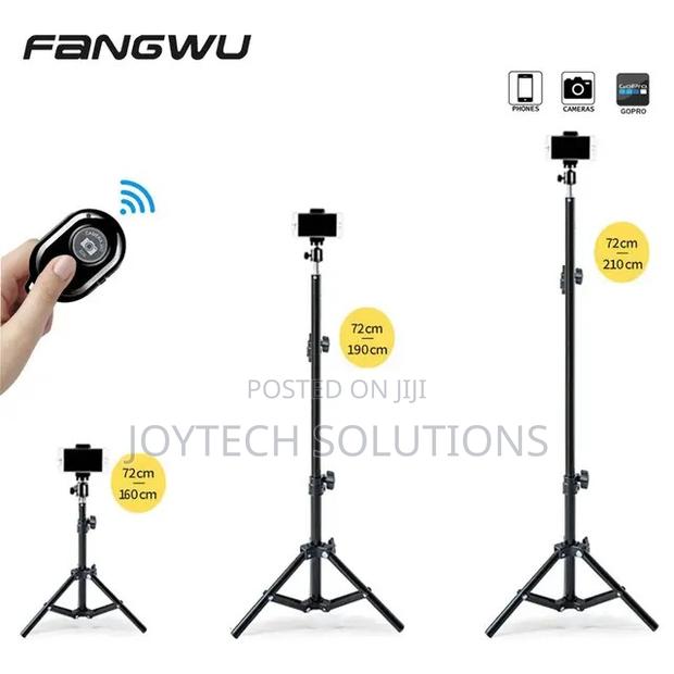 2.1 Tall Phone Tripod With Bluetooth Shutter Remote. - main view