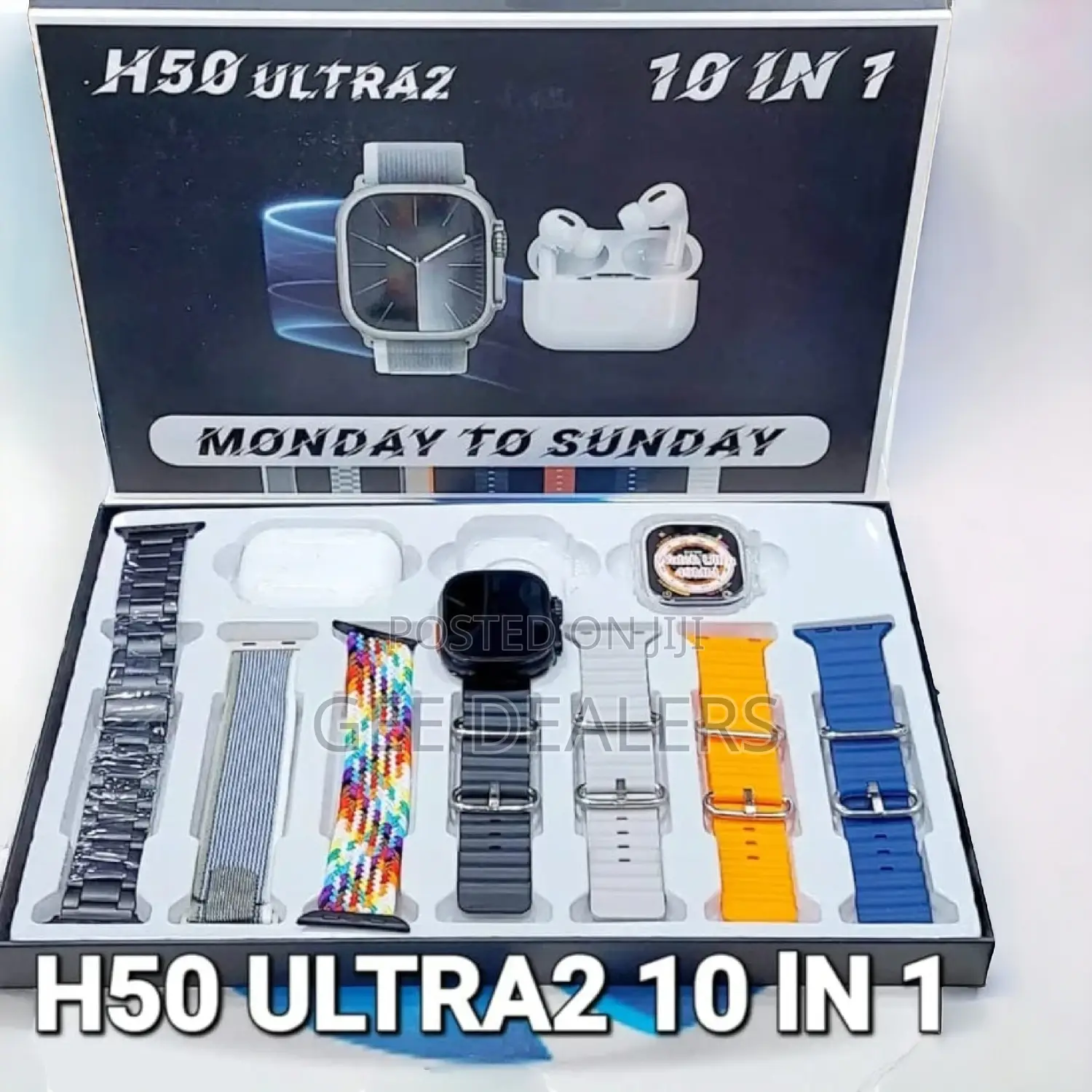 10 in 1 H50 Ultra 2 Smart Watch With Buds and Extra Straps