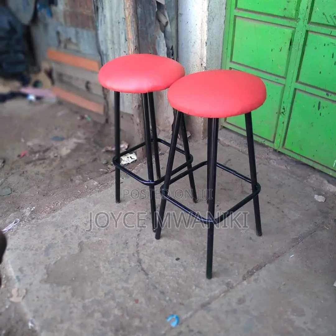 High Stools, Backless Red,