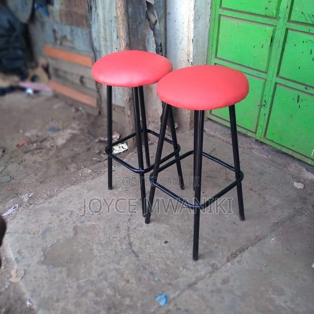 High Stools, Backless Red,