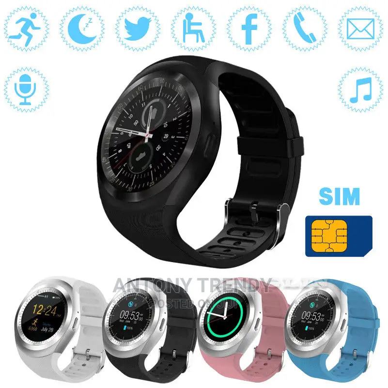 Y1 Smartwatch Touch Screen Support Micro SIM Card With Bluetooth