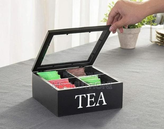 *9 Grid Tea Bags Organizer Box Colour BLACK ONLY