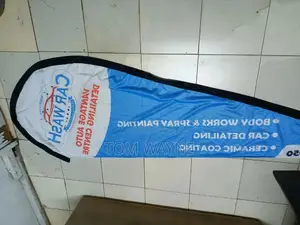 Teardrop Banner Printing Stitching + Support Stand
