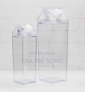 Acrylic Plastic Water Milk Juice Storage Bottles - 1L 0.5L