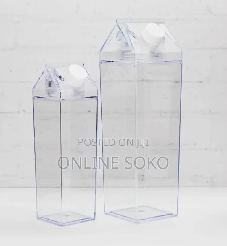 Acrylic Plastic Water Milk Juice Storage Bottles - 1L 0.5L