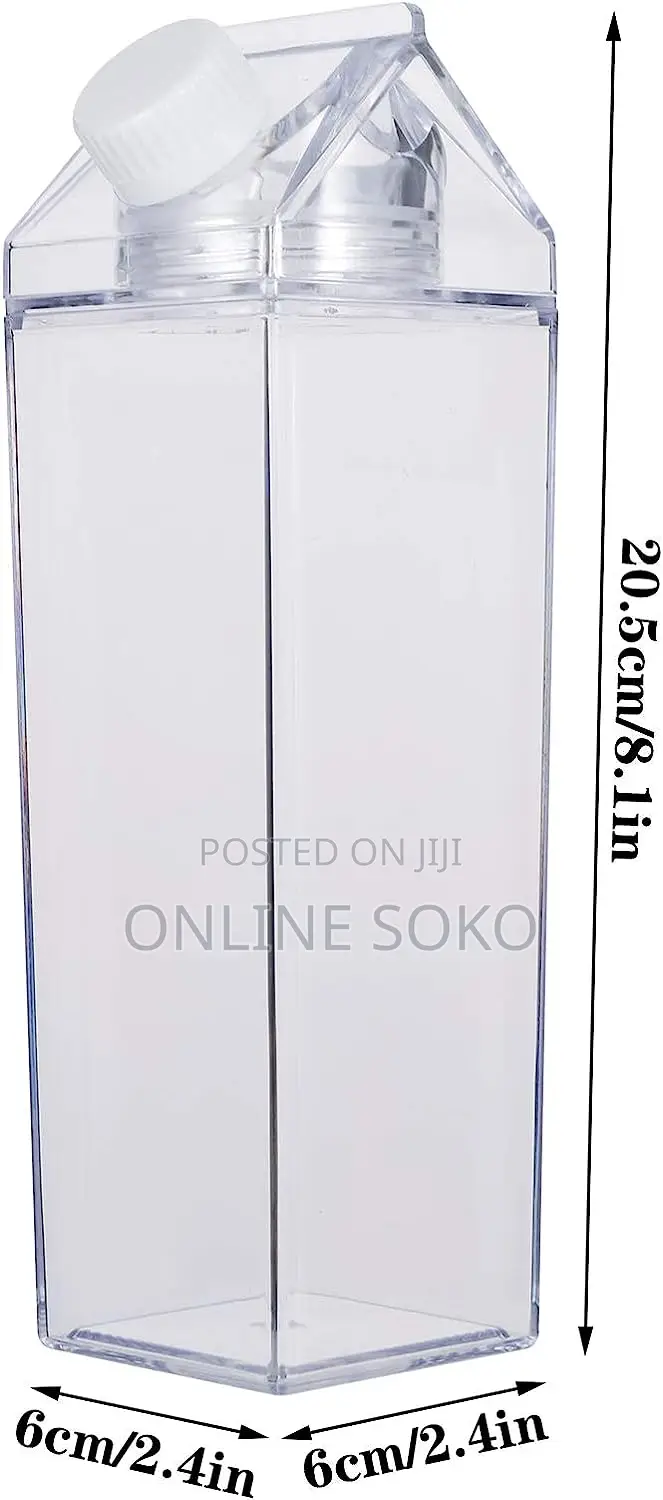 Acrylic Plastic Water Milk Juice Storage Bottles - 1L 0.5L