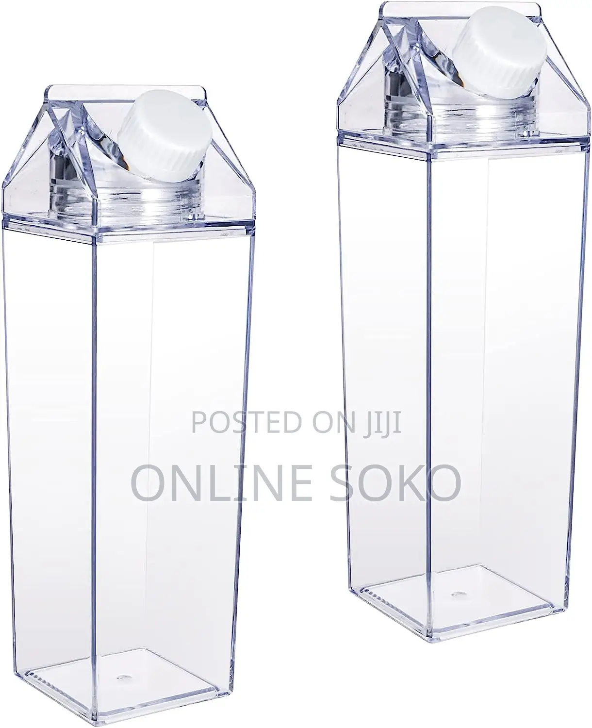 Acrylic Plastic Water Milk Juice Storage Bottles - 1L 0.5L