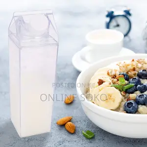 Acrylic Plastic Water Milk Juice Storage Bottles - 1L 0.5L