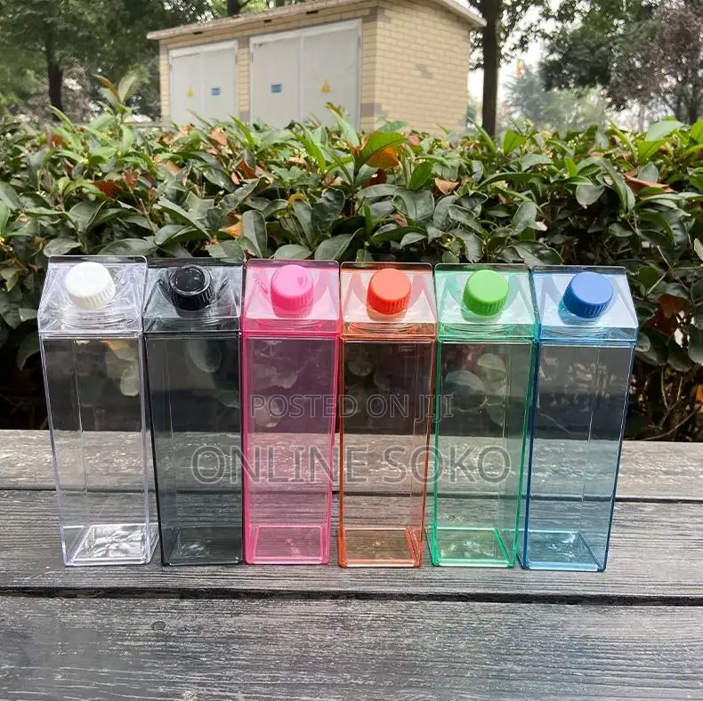 Acrylic Plastic Water Milk Juice Storage Bottles - 1L 0.5L